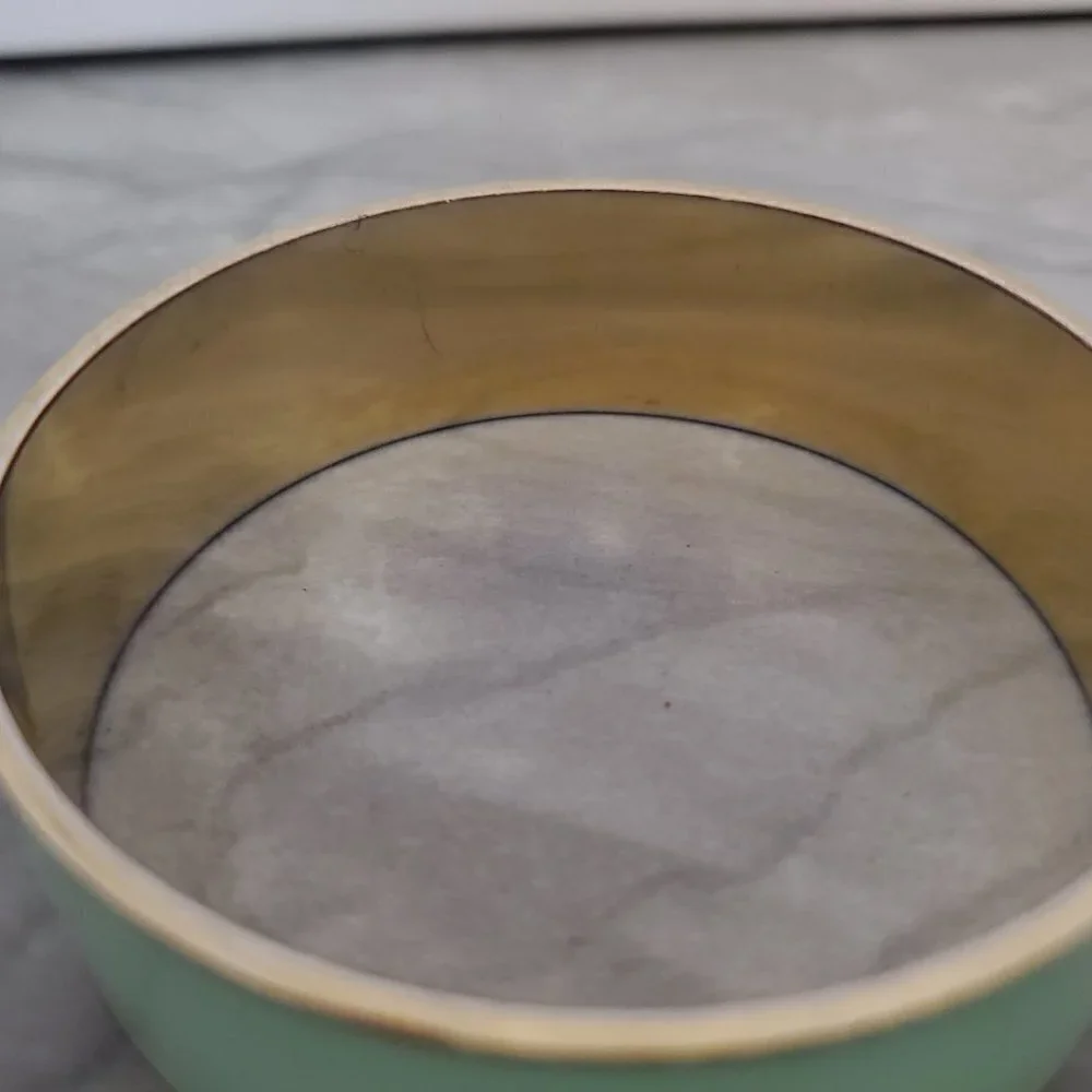 💚 Vintage 2000's 00's Y2K J.Crew Mint Green Enamal Wide Bangle Bracelet 💚